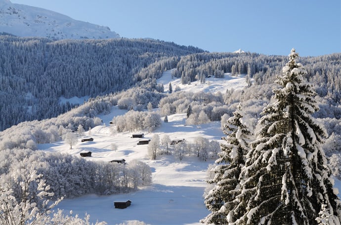 Wintery landscape in Davos