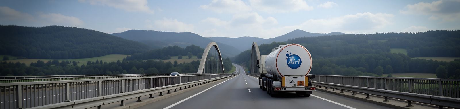Adblue track in the highway 