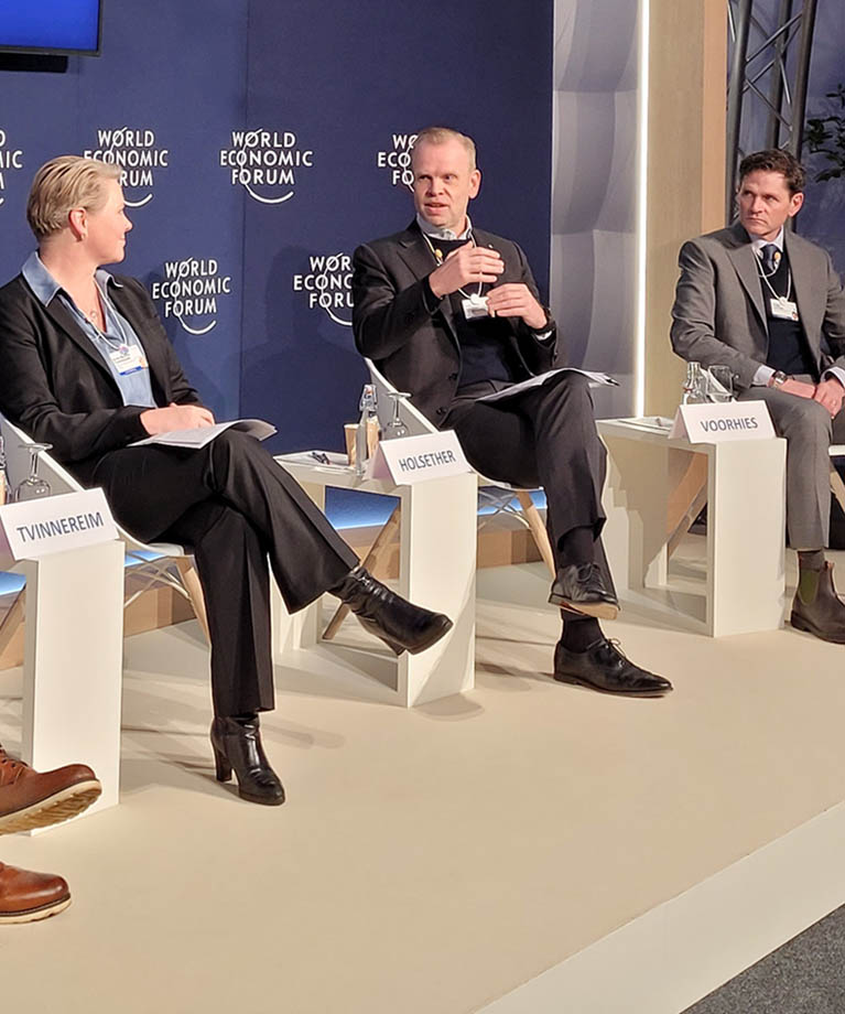 Yara and Svein Tore Holsether at WEF Davos Panel