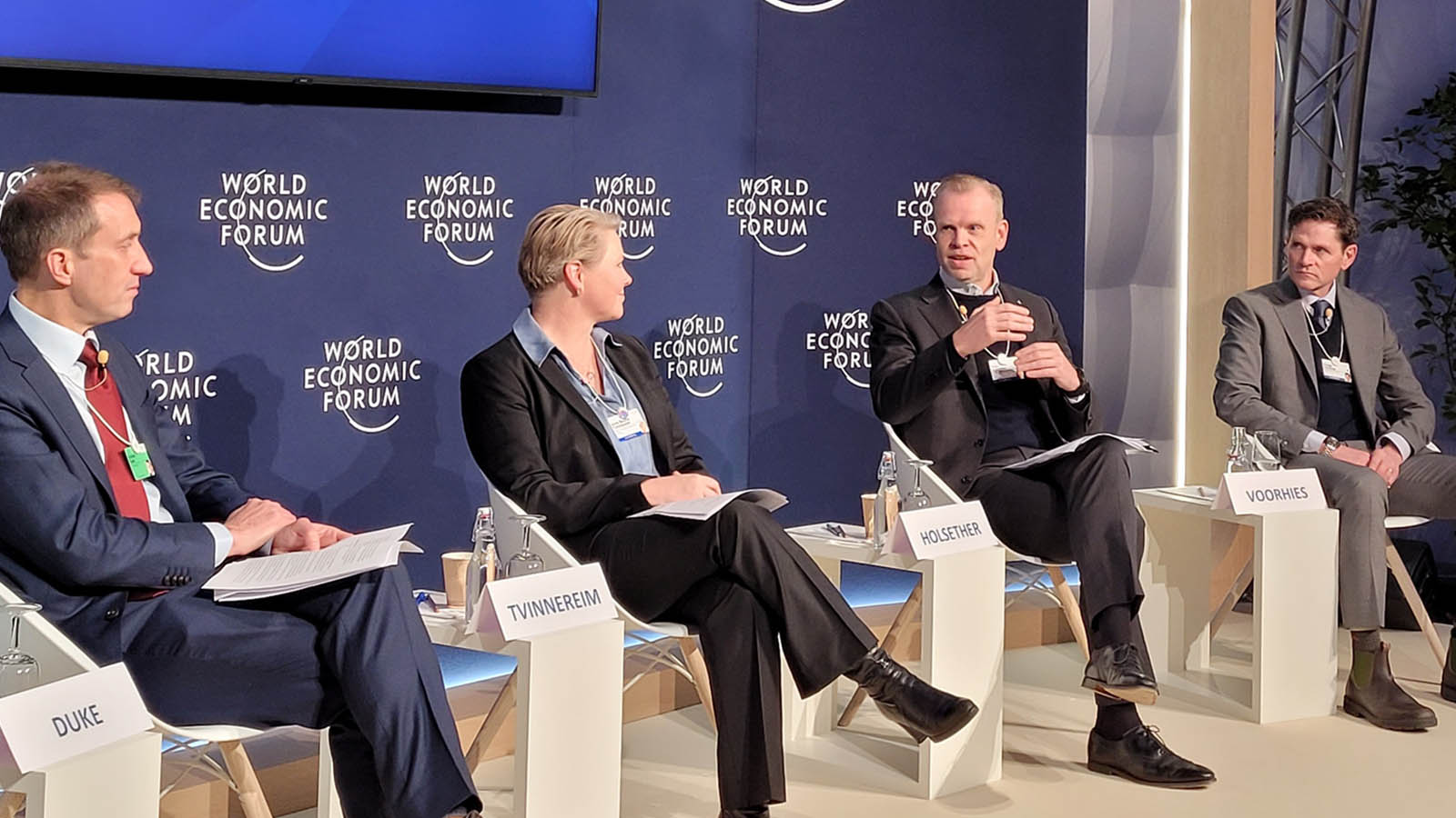 Yara and Svein Tore Holsether at WEF Davos Panel